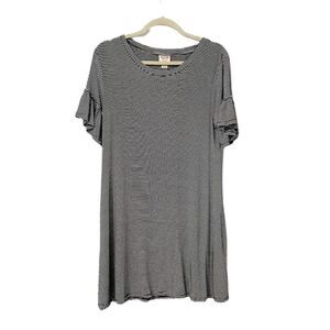 Mossimo Black &White Striped T Shirt Dress Size S